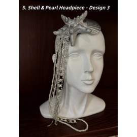 Handmade Ocean Mermaid Shell Pearl Tassel Headpiece (HP01)